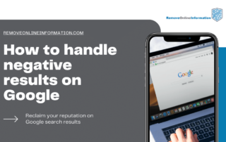 What to do about Negative Google Search Results