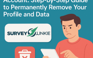how to delete survey junkie account