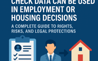 how background check data can be used in employment or housing decisions