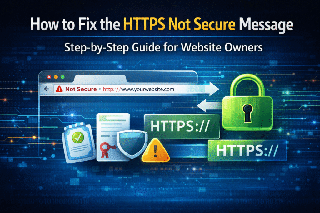 how to fix the https not secure message in chrome